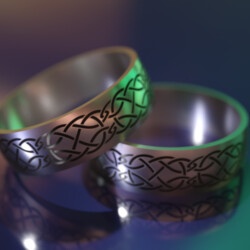 Титанове кільце з кельтським орнаментом "Гвендолін"