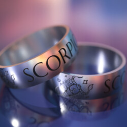 Кольцо из титана со знаком Зодиака "Скорпион"