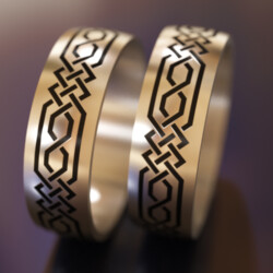 Титанове кільце зі східним орнаментом "Аріф"
