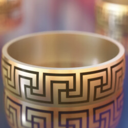 Кільце з титану з орнаментом "Меандр"