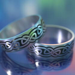 Титанове кільце з кельтським орнаментом "Бренна"