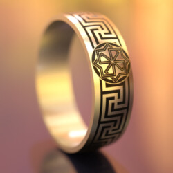 Титанове кільце із символом "Молвинець"