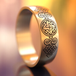 Титанове кільце із символом "Валькірія"
